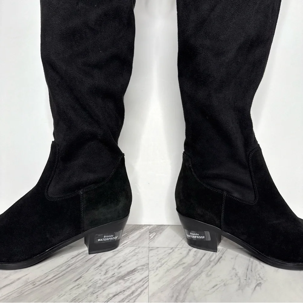 Blondo Black Suede Over the Knee Boot 8M